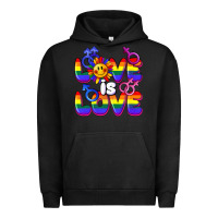 Pigment Black Love is love Urban Hoodie - FaDigitalArtStudio