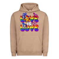 Pigment Burro Love is love Urban Hoodie - FaDigitalArtStudio