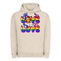 Pigment French Oak Love is love Urban Hoodie - FaDigitalArtStudio
