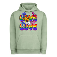 Pigment Oil Green Love is love Urban Hoodie - FaDigitalArtStudio