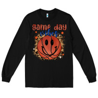 Black game day vibes Long Sleeve Tee - MaliasSmallBusiness