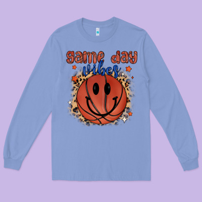 Game Day Vibes Long Sleeve Tee Designed By Maliassmallbusiness
