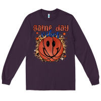 Plum game day vibes Long Sleeve Tee - MaliasSmallBusiness