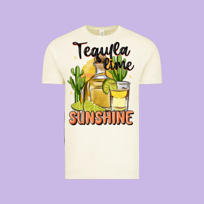 Tequila Lime Sunshine Vintage Tee Designed By Maliassmallbusiness