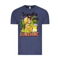 Vintage Denim tequila lime sunshine Vintage Tee - MaliasSmallBusiness