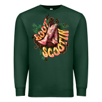 Sports Green Boots scootin Premium Sweatshirt - HowdyJamesFarm