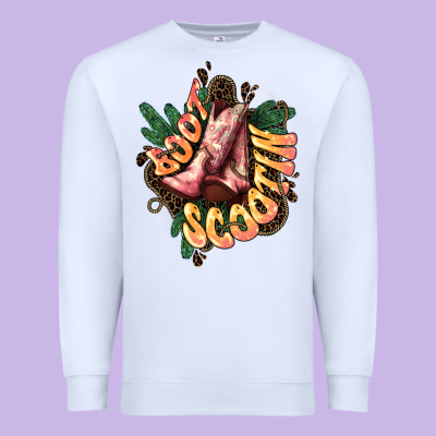 Boots Scootin Premium Sweatshirt Designed By Howdyjamesfarm