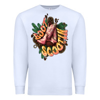 White Boots scootin Premium Sweatshirt - HowdyJamesFarm