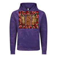 Cloud Purple Christmas highland cow with candy canes Vintage Hoodie - BarkalooDesign