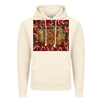 Vintage Artic Christmas highland cow with candy canes Vintage Hoodie - BarkalooDesign