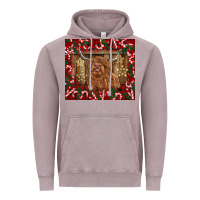 Vintage Zinc Christmas highland cow with candy canes Vintage Hoodie - BarkalooDesign