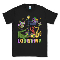 Black louisiana mardi gras Classic Tee - MaliasSmallBusiness