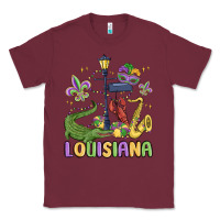 Burgundy louisiana mardi gras Classic Tee - MaliasSmallBusiness