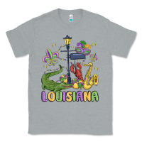 Heather Grey louisiana mardi gras Classic Tee - MaliasSmallBusiness
