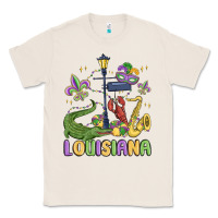 Natural louisiana mardi gras Classic Tee - MaliasSmallBusiness
