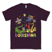 Plum louisiana mardi gras Classic Tee - MaliasSmallBusiness