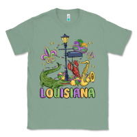 Sage louisiana mardi gras Classic Tee - MaliasSmallBusiness