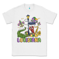 White louisiana mardi gras Classic Tee - MaliasSmallBusiness
