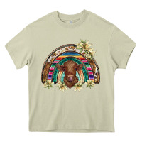 Mossy scottish calf rainbow Heavy Core Tee - BarkalooDesign