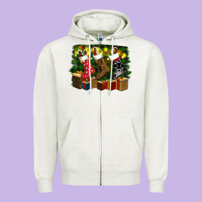 Christmas Zipper Hoodie Designed By Ranaportraitstore