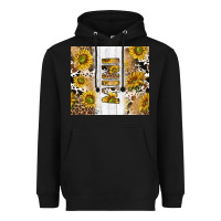 Black western mother's day mini with cowhide and sunflowers tumbler tbs Heavyweight Hoodie - TumblerDesignByShophia