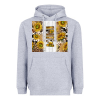 Heather Grey western mother's day mini with cowhide and sunflowers tumbler tbs Heavyweight Hoodie - TumblerDesignByShophia