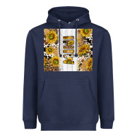 Navy western mother's day mini with cowhide and sunflowers tumbler tbs Heavyweight Hoodie - TumblerDesignByShophia