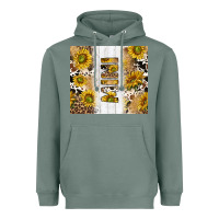 Sage western mother's day mini with cowhide and sunflowers tumbler tbs Heavyweight Hoodie - TumblerDesignByShophia