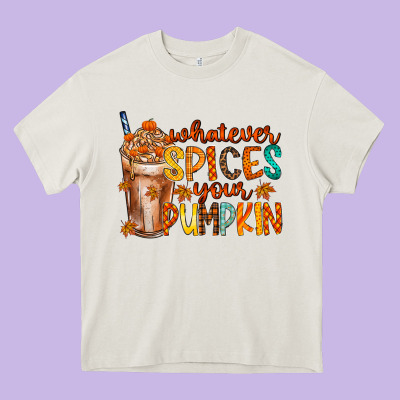 Whatever Spices Your Pumpkin Heavy Core Tee Designed By Racoondesign