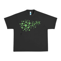 Pigment Black four leaf clover Urban Heavy Tee - MaliasSmallBusiness