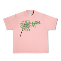 Salmon four leaf clover Urban Heavy Tee - MaliasSmallBusiness