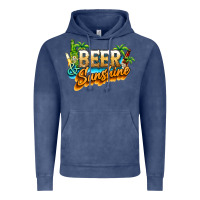 Vintage Denim Beer and sunshine Vintage Hoodie - NancyCooperArtShop