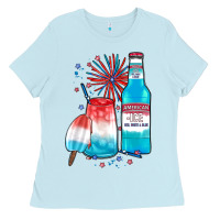 Baby Blue th of july drinks, american ice Ladies Tee - JahusDesignShop