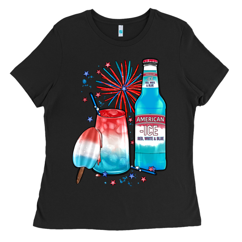 Th Of July Drinks, American Ice Ladies Tee by JahusDesignShop | Teevron