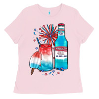 Bubblegum Pink th of july drinks, american ice Ladies Tee - JahusDesignShop