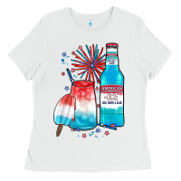 White th of july drinks, american ice Ladies Tee - JahusDesignShop