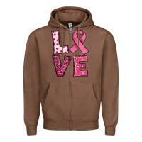 Chestnut Western Breast Cancer Love Zipper Hoodie - RanaPortraitStore