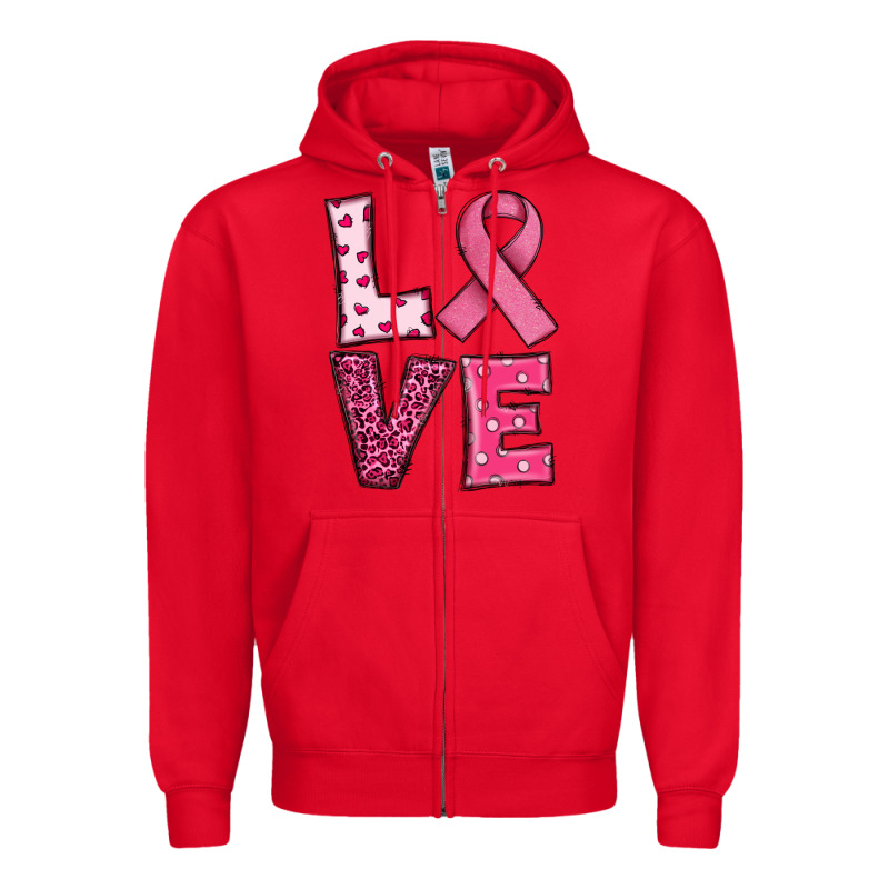 Western Breast Cancer Love Zipper Hoodie by RanaPortraitStore | Teevron