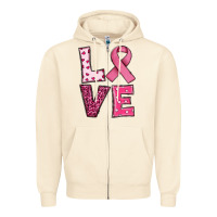 Sandshell Western Breast Cancer Love Zipper Hoodie - RanaPortraitStore