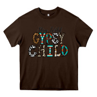 Chocolate Brown stay wild gypsy child Heavy Core Tee - CowhideDigitalArt