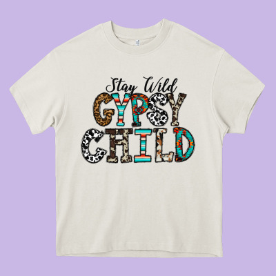 Stay Wild Gypsy Child Heavy Core Tee Designed By Cowhidedigitalart