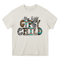 Cream stay wild gypsy child Heavy Core Tee - CowhideDigitalArt