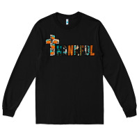Black thankful Long Sleeve Tee - JahusDesignShop