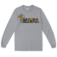 Heather Grey thankful Long Sleeve Tee - JahusDesignShop