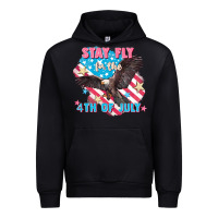 Black Stay fly for the 4th of July Urban Hoodie - FaDigitalArtStudio
