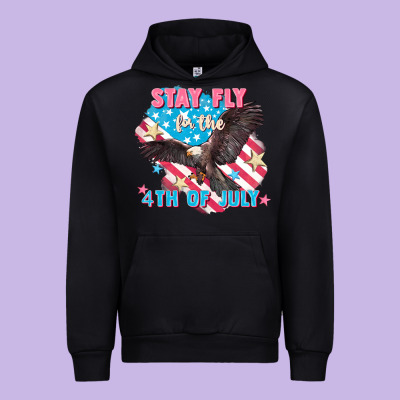 Stay Fly For The 4th Of July Urban Hoodie Designed By Fadigitalartstudio