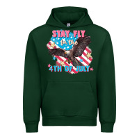 Forest Green Stay fly for the 4th of July Urban Hoodie - FaDigitalArtStudio