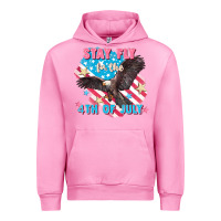 Fuchsia Pink Stay fly for the 4th of July Urban Hoodie - FaDigitalArtStudio