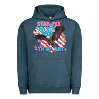 Pigment Midnight Navy Stay fly for the 4th of July Urban Hoodie - FaDigitalArtStudio