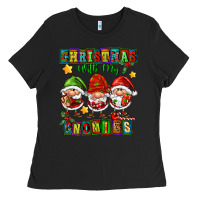 Black christmas with my gnomies Ladies Tee - FaDigitalArtStudio